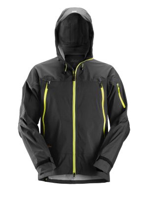 1300 Work Jacket Shell Stretch Waterproof Flexiwork Black 0404 Snickers 71workx front