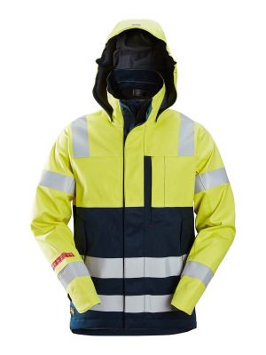 1361 High Vis Work Jacket Shell Class 3 Protecwork Snickers 71workx High Vis Yellow Navy 6695 front
