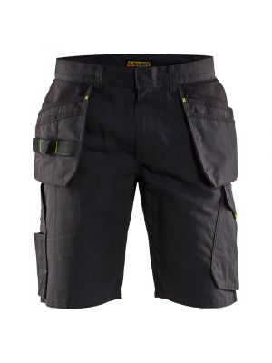 Blåkläder 1494-1330 Service Shorts with Holster Pockets - Black/High Vis Yellow