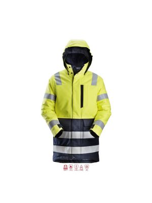 Snickers 1860 ProtecWork, Parka, Class 3 Isolated - High Vis Yellow/Navy