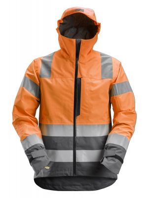 Snickers 1330 AllroundWork, High-Vis Waterproof Shell Jacket, Class 3
