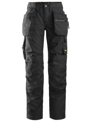 Snickers 6701 AllroundWork, Women's Work Trousers+ with Holster Pockets - Black