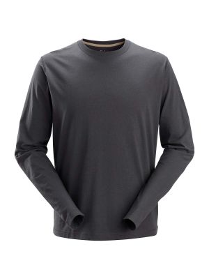 2496 Work T-shirt Long-Sleeve Snickers Steel grey 5800 71workx front
