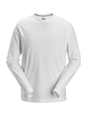 2496 Work T-shirt Long-Sleeve Snickers White 0900 71workx front