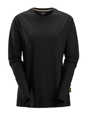 2497 Snickers Women's Work T-Shirt Long Sleeve 71workx Black - 0400 front
