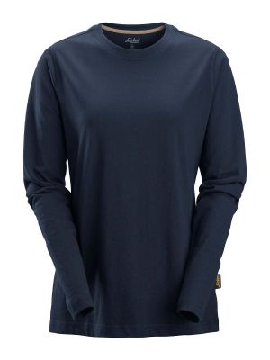 2497 Snickers Women's Work T-Shirt Long Sleeve 71workx Navy - 9500 front 