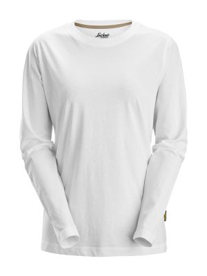 2497 Snickers Women's Work T-Shirt Long Sleeve 71workx White 0900 front 