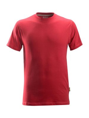2502 Work T-Shirt Classic Cotton Chili Red 1600 Snickers 71workx front