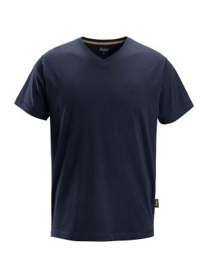 2512 Work T-shirt V-Neck Snickers Navy 9500 71workx front