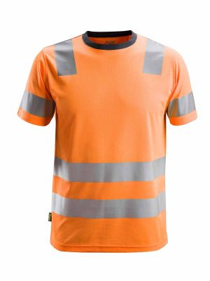 2530 High Vis Work T-shirt Class 2 Snickers Orange 5500 71workx front