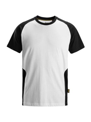 2550 Work T-shirt Two Tone Snickers White Black 0904 71workx front