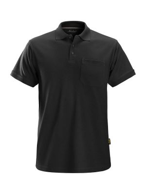 2708 ​​Work Polo with Pocket Classic Black 0400 Snickers 71workx front
