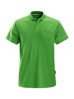 2708 ​​Work Polo with Pocket Classic Apple Green 3700 Snickers 71workx front