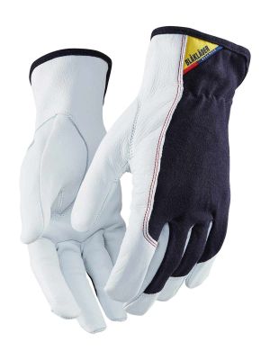 2803-1458 Work Gloves Leather - 8610 Dark Navy/White - Blåkläder - front