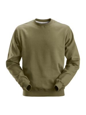 2810 Work sweater khaki green 3100 Snickers 71workx front