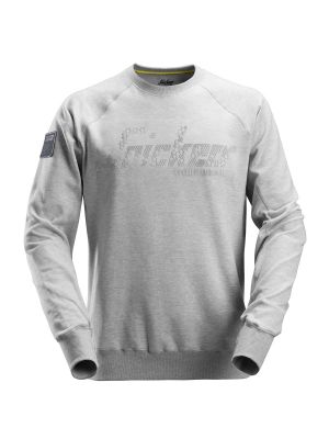 2882 ​​Work Sweater 3D Logo Crewneck Grey Melange 2800 Snickers 71workx front