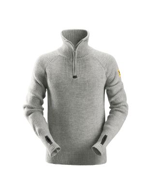 Snickers 2905 ½-Zip Wool Sweater - Grey Melange