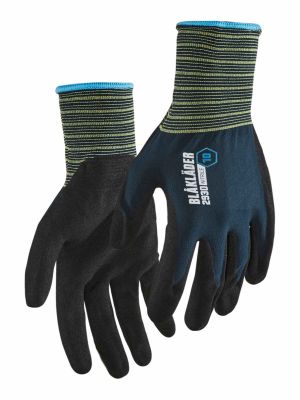 2930-1457 Work Gloves Nitrile-Dipped - 8600 Dark Navy Blue - Blåkläder - front