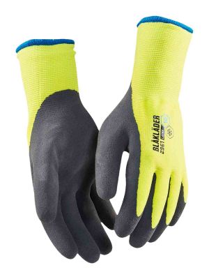 2961-1451Work Gloves Lined Latex Coated - 3300 Vis Yellow - Blåkläder - front