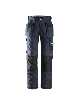 Snickers 3213 Craftsmen, Work Trousers Rip Stop with Holster Pockets - Navy