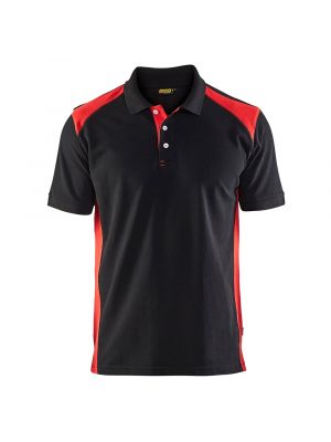 Blåkläder 3324-1050 Pique Polo Shirt - Black/Red