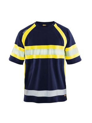 UV Polo Shirt High Vis 3337 Marine/High Vis Geel - Blåkläder