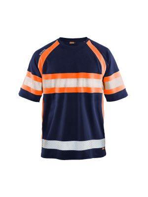 UV Polo Shirt High Vis 3337 Marineblauw/Oranje - Blåkläder