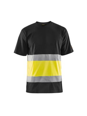 High Vis T-shirt 3387 Zwart/High Vis Geel - Blåkläder
