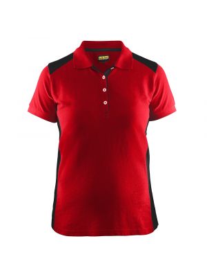 Blåkläder 3390-1050 Women's Pique Polo Shirt - Red/Black
