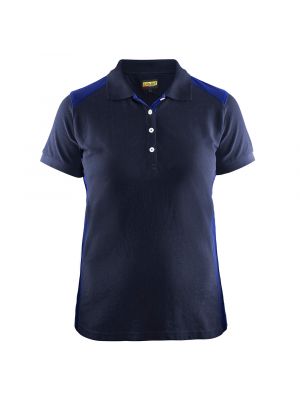Blåkläder 3390-1050 Women's Pique Polo Shirt - Navy/Cornflower Blue