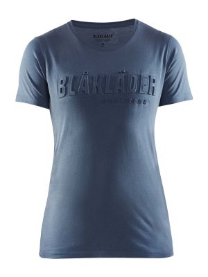 34311042 Women's Work T-Shirt 3D Logo Numb Blue 8209 Blåkläder 71workx front