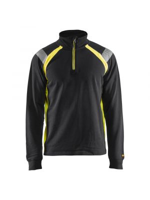 Blåkläder 3432-1158 Sweatshirt Visible Half-Zip - Black