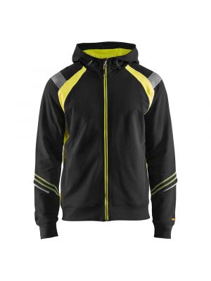 Blåkläder 3433-1158 Hooded Sweatshirt Visible Full-Zip - Black