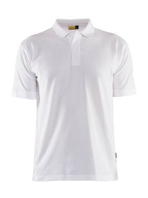 3435-1035 Work Polo Shirt Cotton White 1000 Blåkläder 71workx front