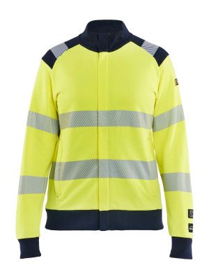 3471-1762 Women's Work Vest Multinorm Blåkläder High Vis Yellow Dark Navy 3389 71workx Front