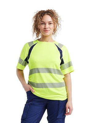 Blåkläder Work T-Shirt High Vis Women 3503 Yellow Navy
