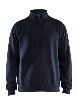 35871169 Work Sweater Half Zip Dark Navy 8600 Blåkläder 71workx front