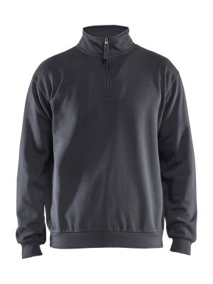 35871169 Work Sweater Half Zip Medium Grey 9600 Blåkläder 71workx front