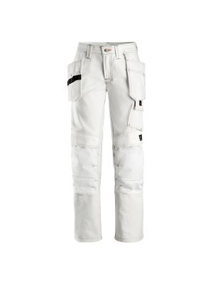 Snickers 3775 Women's Painter's Work Trousers with Holster Pockets - White
