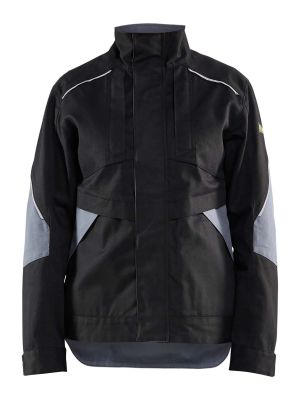 4071-1516 Women's Flame Resistant Jacket Blåkläder Black Grey 9994 71workx Front