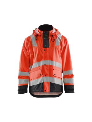 Rain Jacket Level 2 4302 High Vis Rood/Zwart - Blåkläder