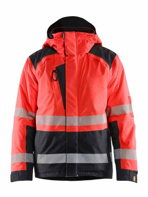 4455-1987 High Vis Workjacket Winter Class 3 Blåkläder Red Black 5599 71workx Front