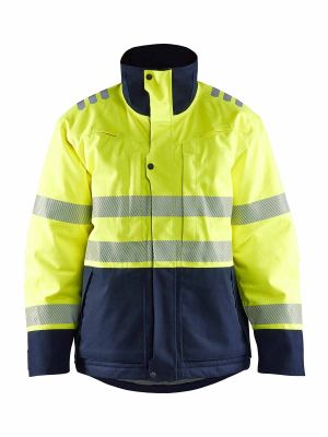 4517-1534 Work Jacket Multinorm Blåkläder High Vis Yellow Navy 3389 71workx Front