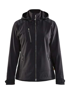 4719-2513 Women's Work Jacket Softshell - 9900 Black - Blåkläder - front
