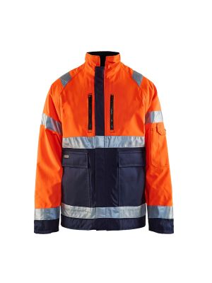 High Vis Winter Jacket, PU 4827 High Vis Oranje/Marineblauw - Blåkläder