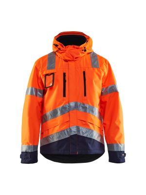 Waterproof High Vis Jacket 4837 High Vis Oranje/Marineblauw - Blåkläder