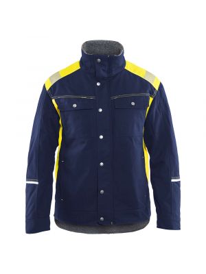 Blåkläder 4915-1370 Winter Jacket - Navy/High Vis Yellow