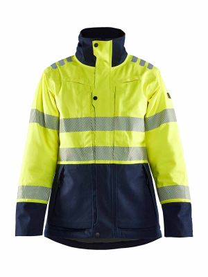 4917-1534 Women's Multinorm Winterjacket Blåkläder Navy High Vis Yellow 3389 71workx Front