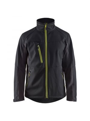 Blåkläder 4950-2516 Softshell Jacket - Black/High Vis Yellow