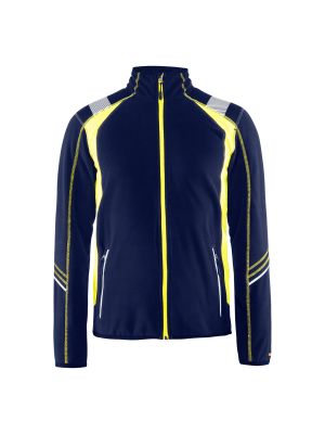 Micro Fleece Jacket 4993 Marine/High Vis Geel - Blåkläder